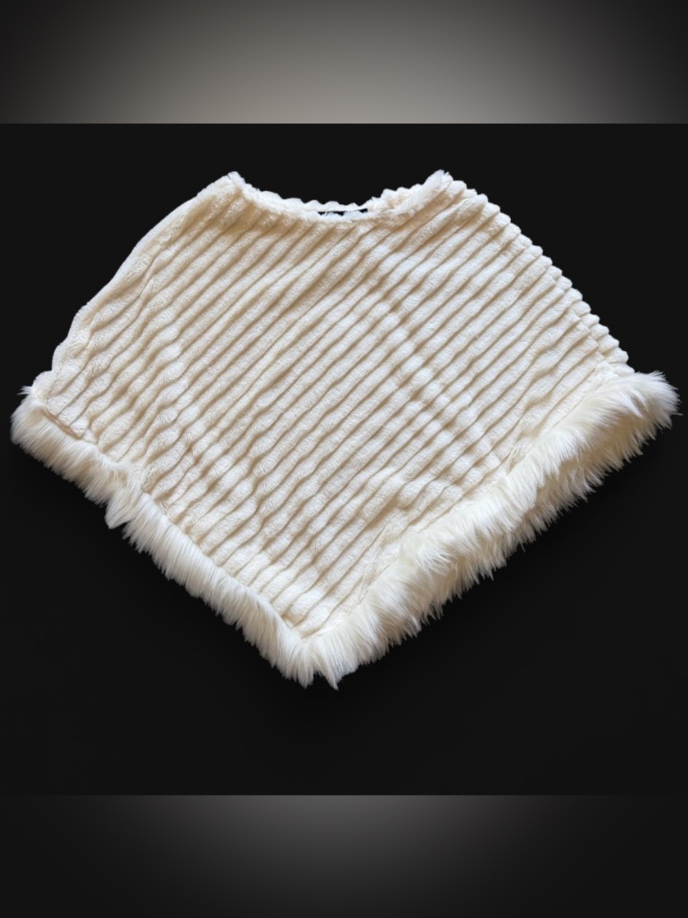 Faux Fur Cream Infinity Scarf